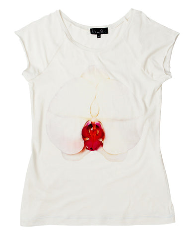 Ladies White Orchid T-shirt