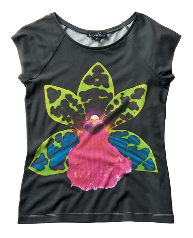Ladies Green Orchid T-shirt